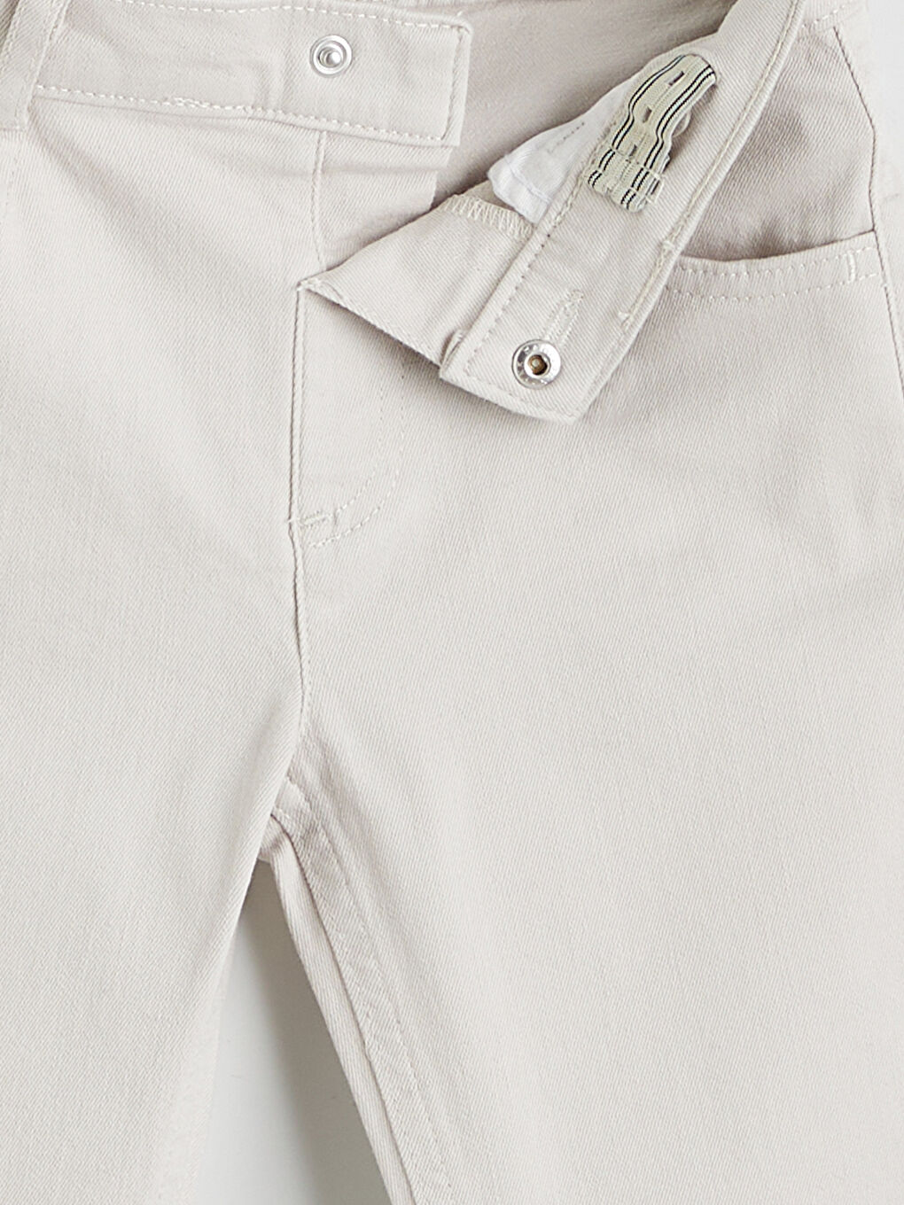 Bej Beli Ayarlanabilir Lastikli Erkek Çocuk Pantolon-3