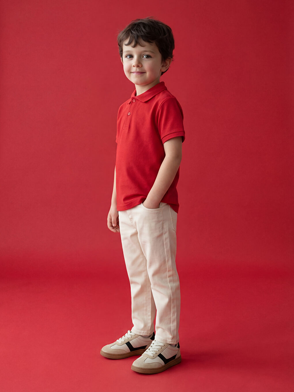 Basic Gabardine-Hose für Jungen-1