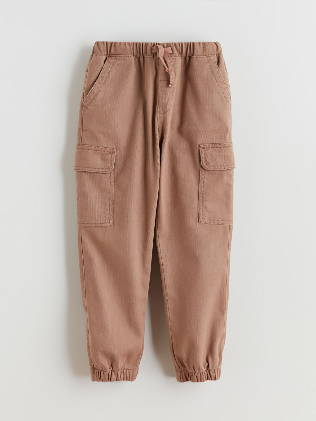 Kahverengi Erkek Çocuk Gabardin Jogger Pantolon