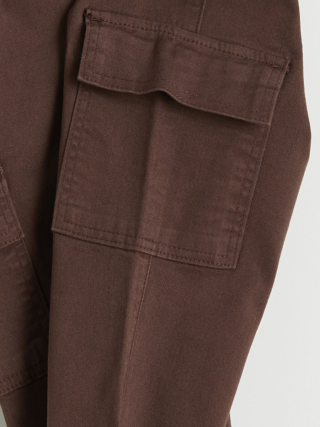 Kahverengi Beli Lastikli Erkek Çocuk Kargo Pantolon-2