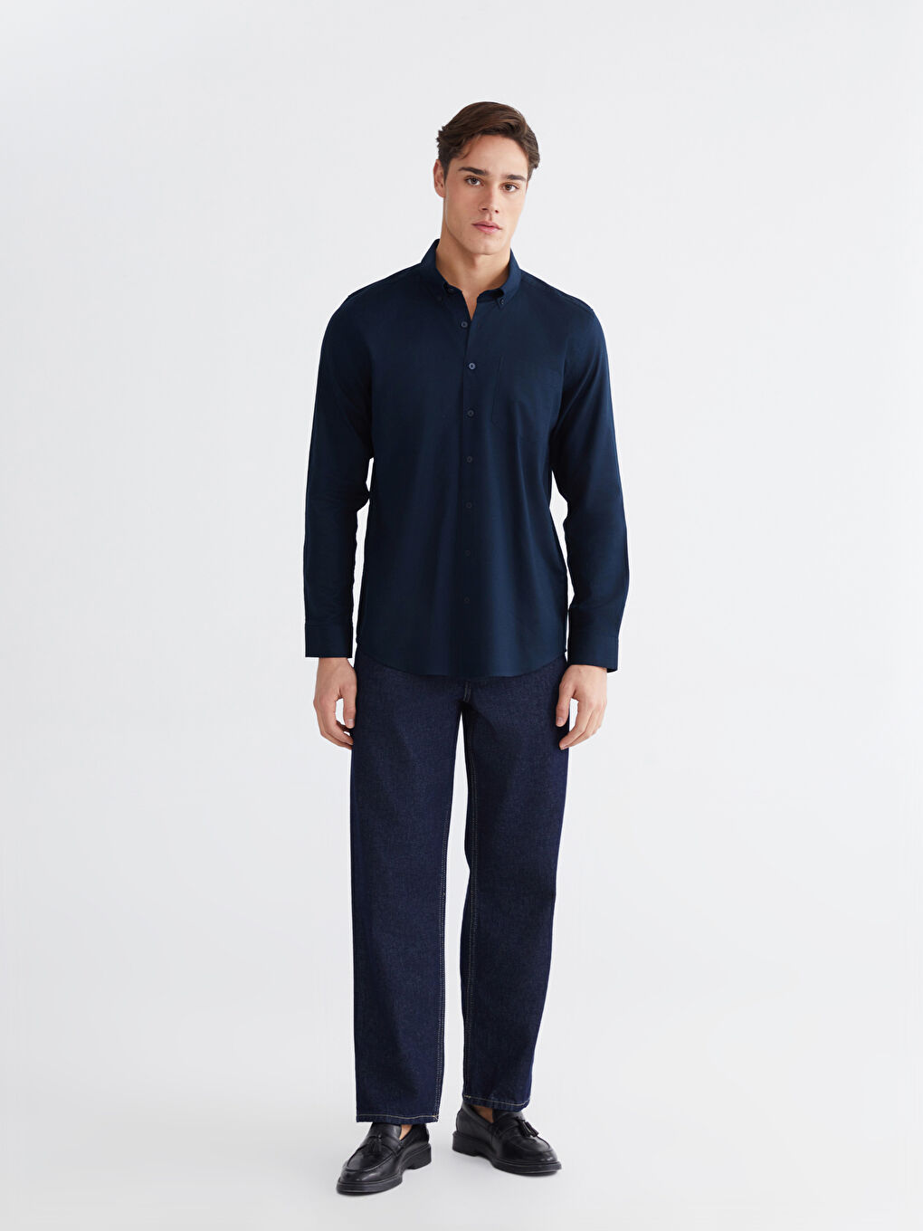 Regular Fit Gabardine Men's Shirt-1