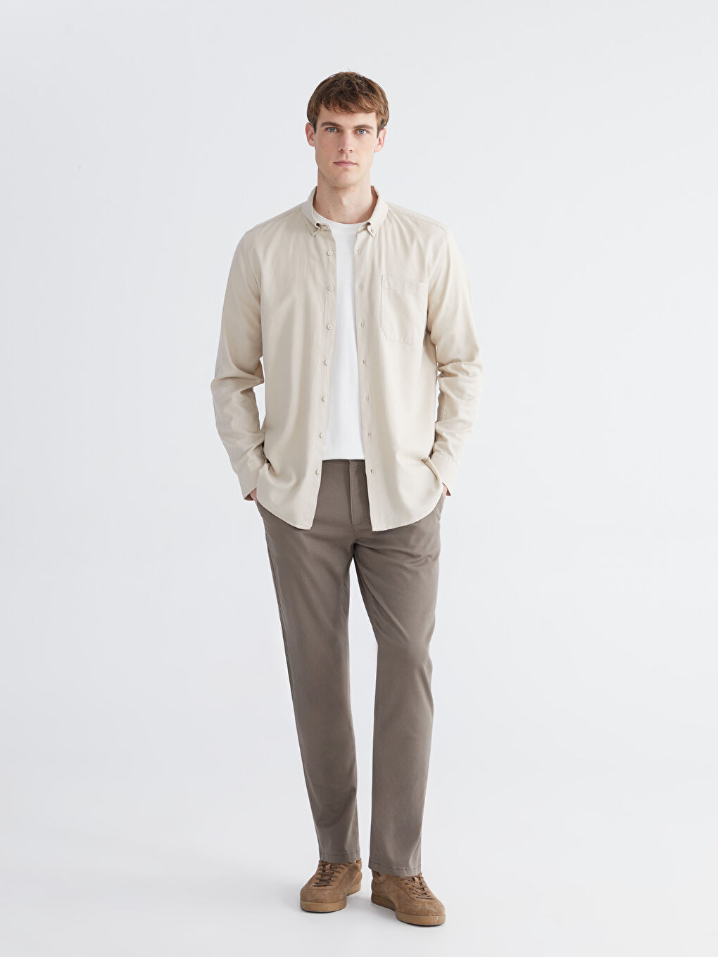 Regular Fit Gabardine Men's Shirt-1