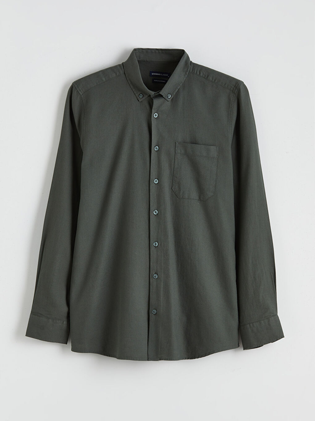 Yeşil Regular Fit Gabardin Erkek Gömlek-4