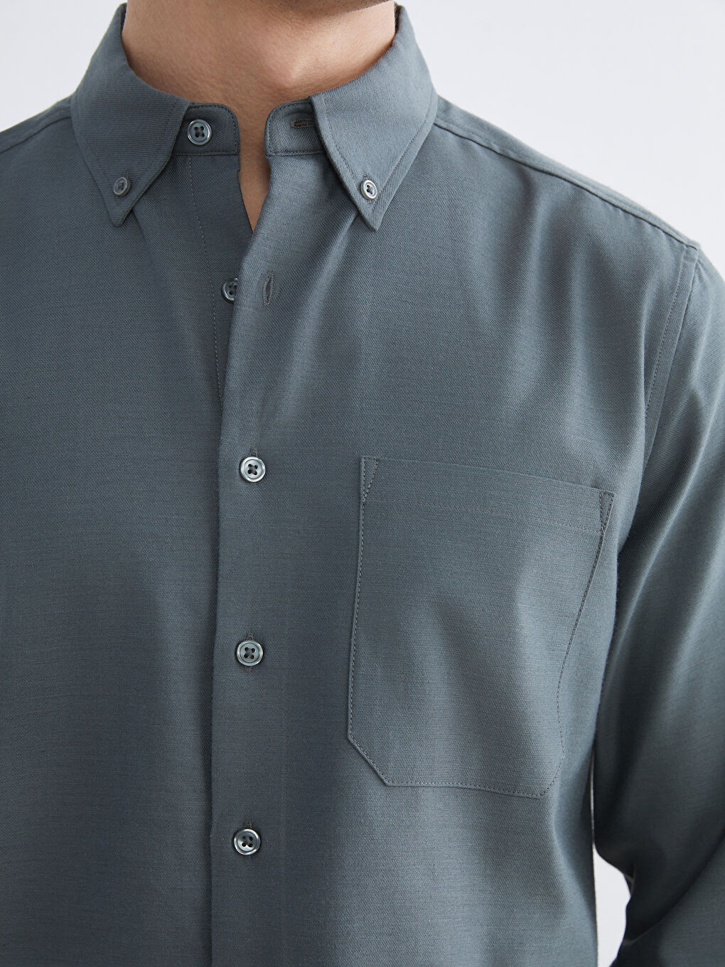 Regular Fit Gabardine Men's Shirt-2