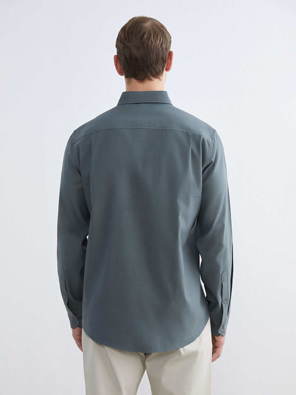 Regular Fit Gabardine Men's Shirt-3