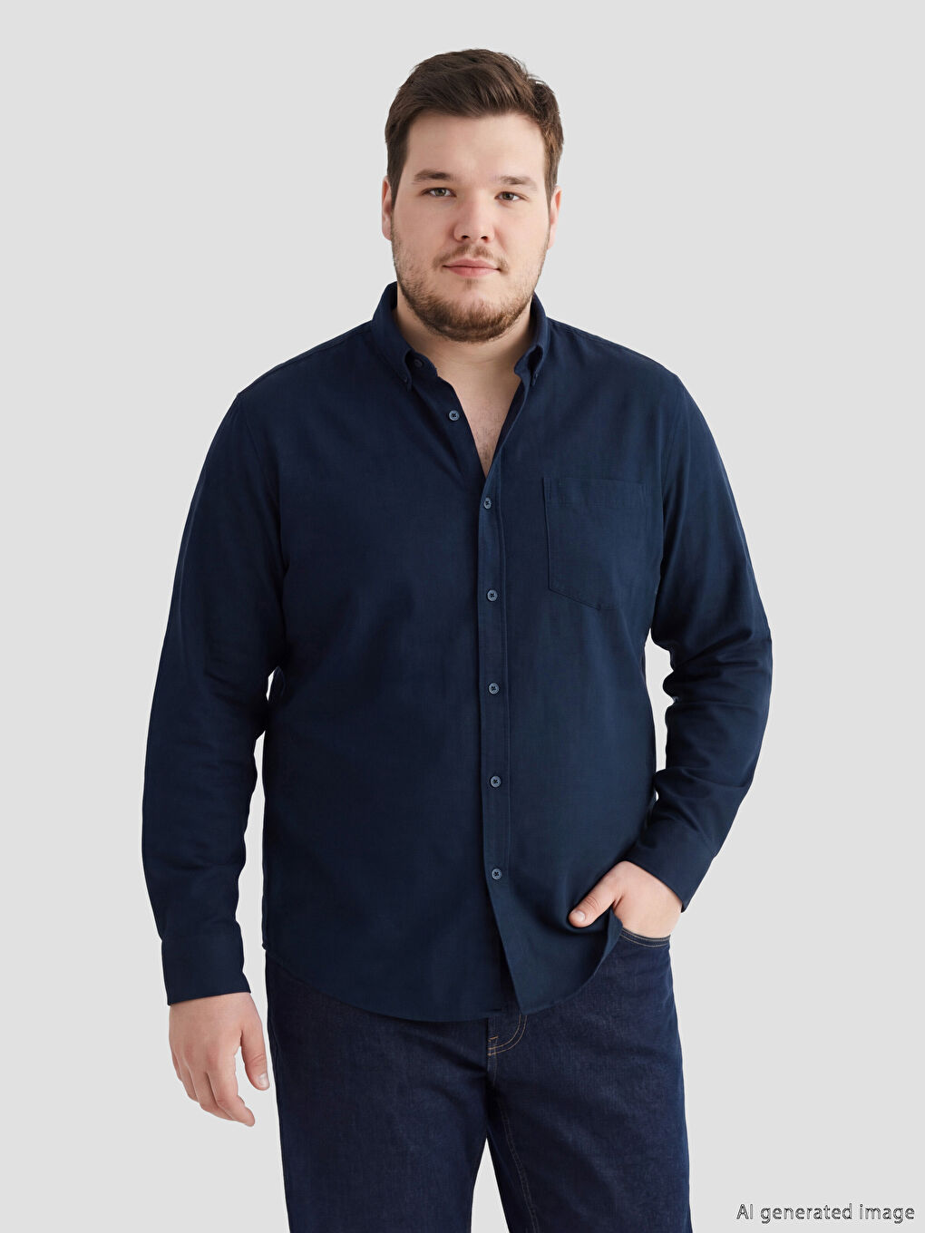Regular Fit Gabardine Men's Shirt-1