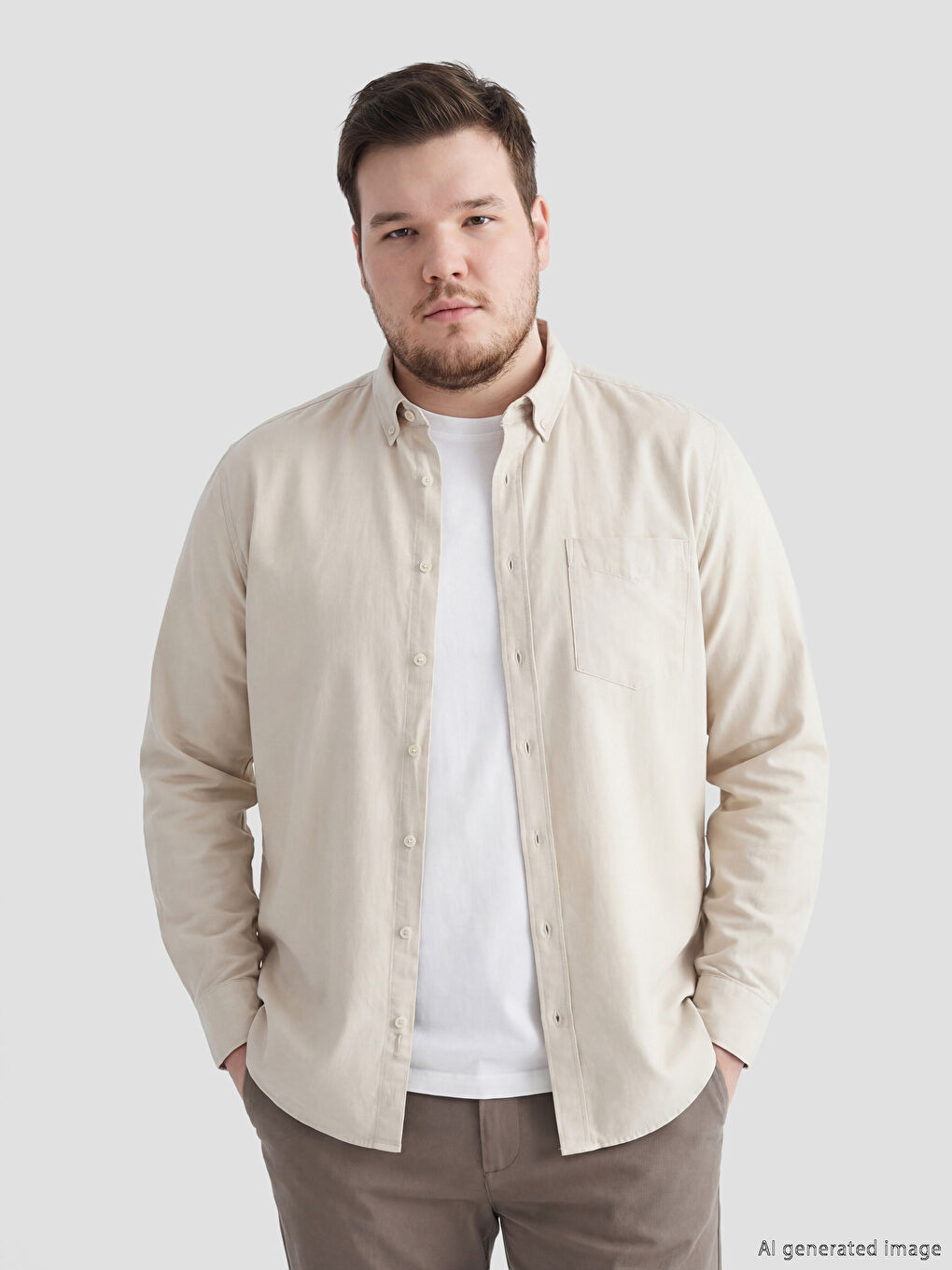 Regular Fit Gabardine Men's Shirt-1