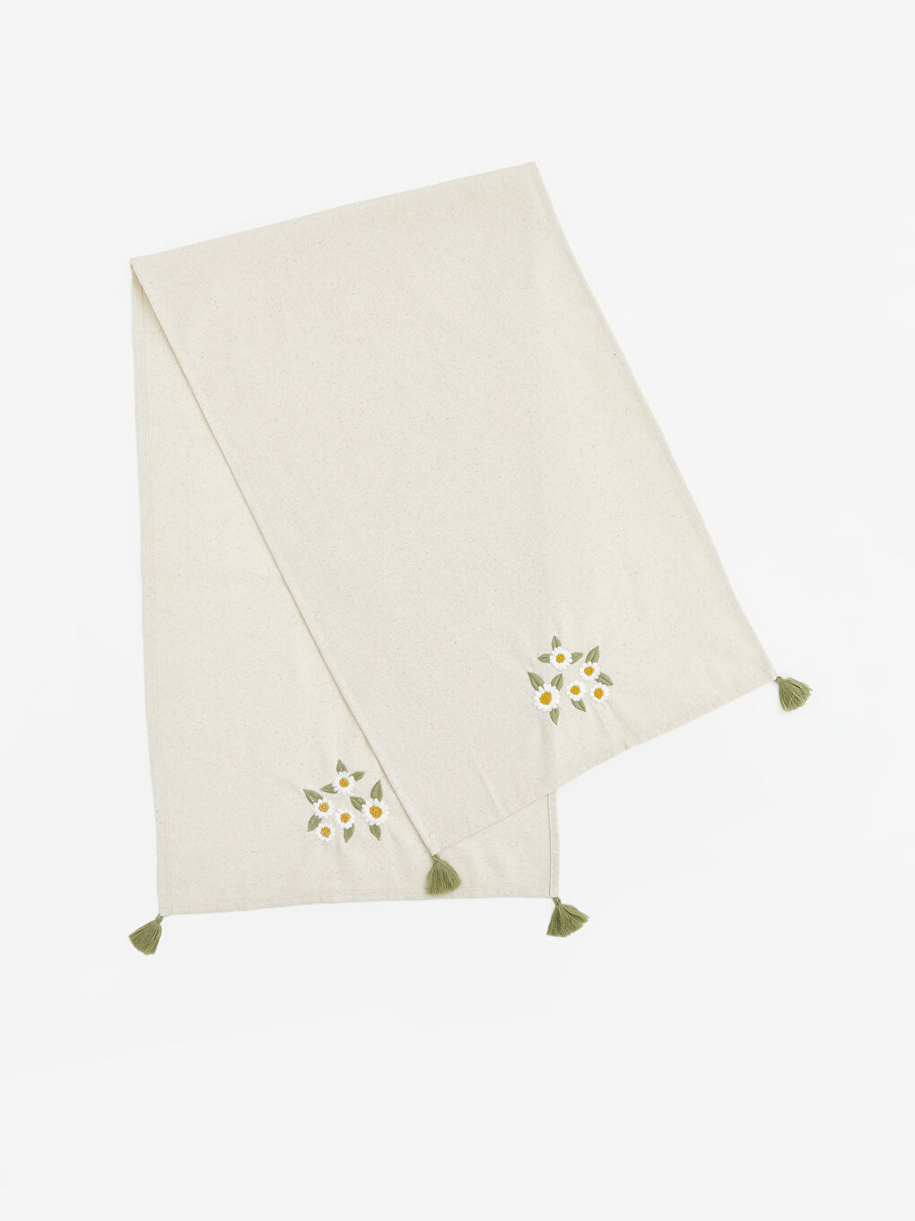 Karışık Çiçek Nakışlı Runner 45x150 cm-4