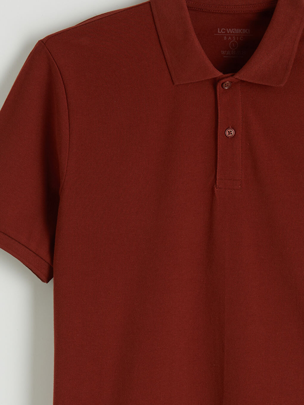 Kahverengi Polo Yaka Pike Erkek Tişört-5