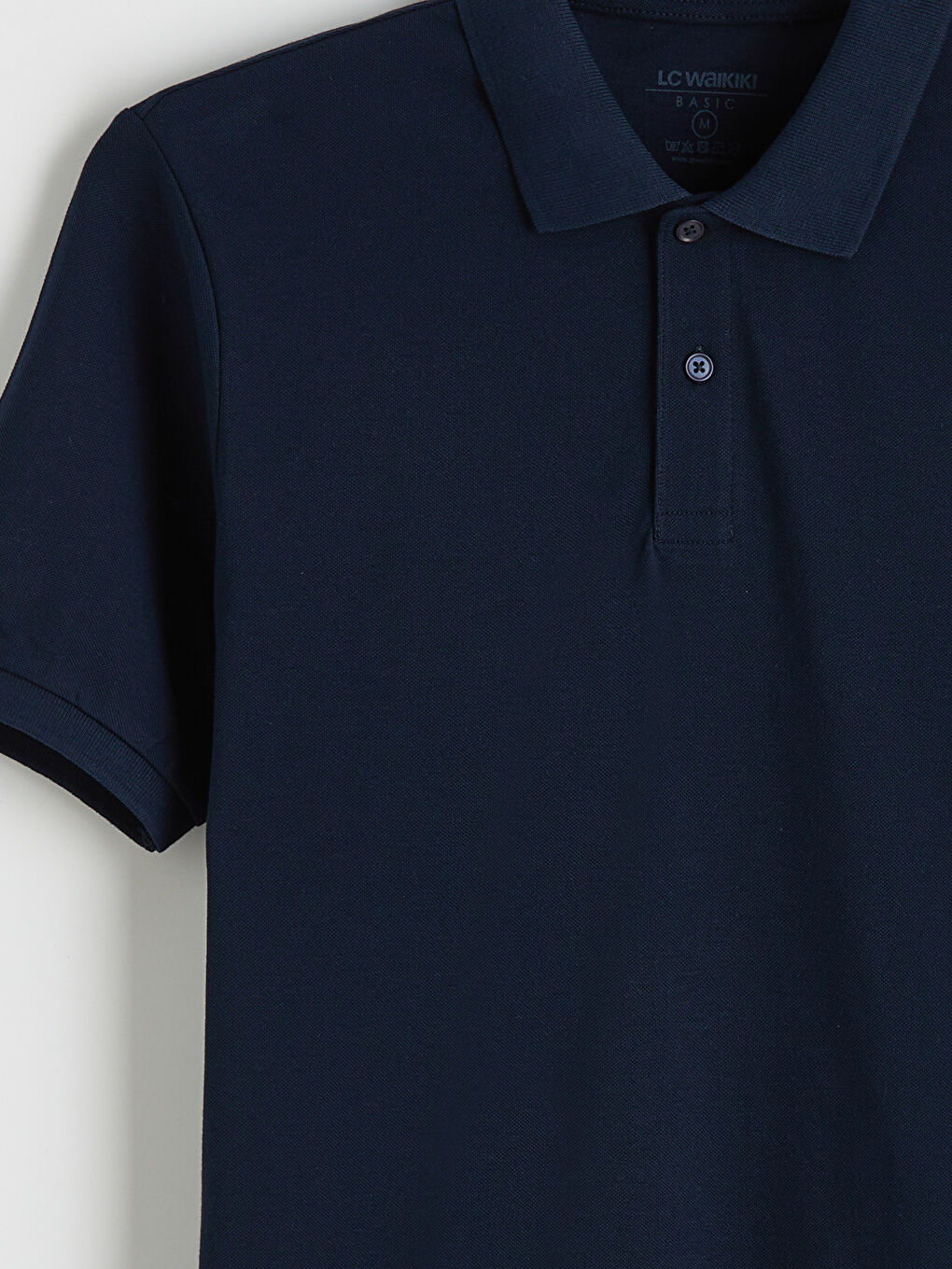 Lacivert Polo Yaka Pike Erkek Tişört-5