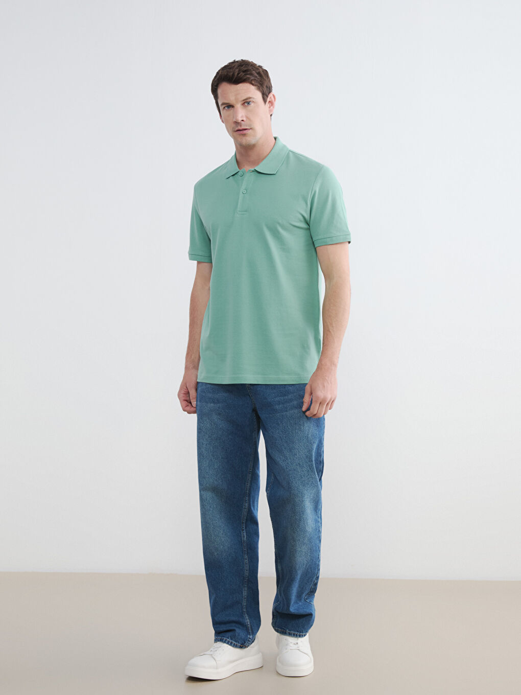 Polo Yaka Pike Erkek Tişört-1