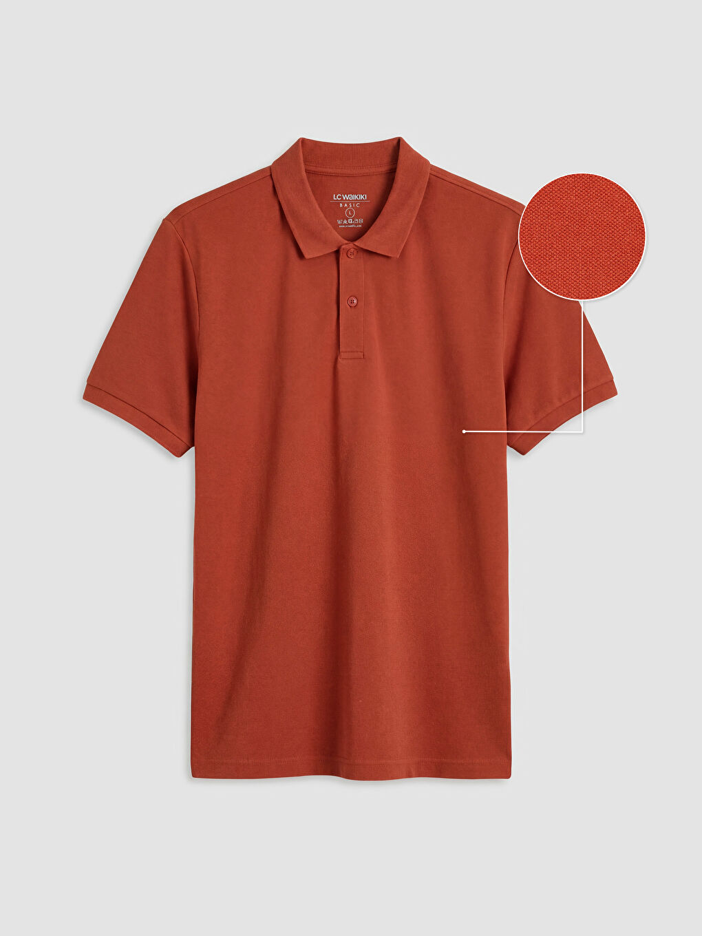 Turuncu Polo Yaka Pike Erkek Tişört