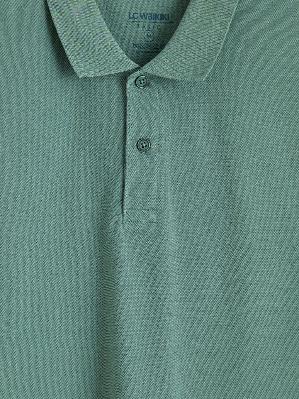 Yeşil Polo Yaka Erkek Pike Tişört-2