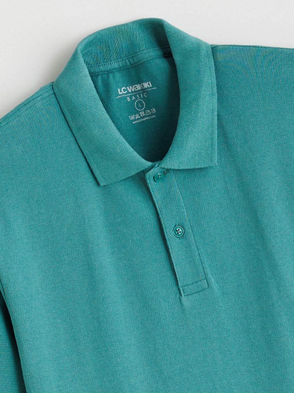 Yeşil Polo Yaka Pike Erkek Tişört-5