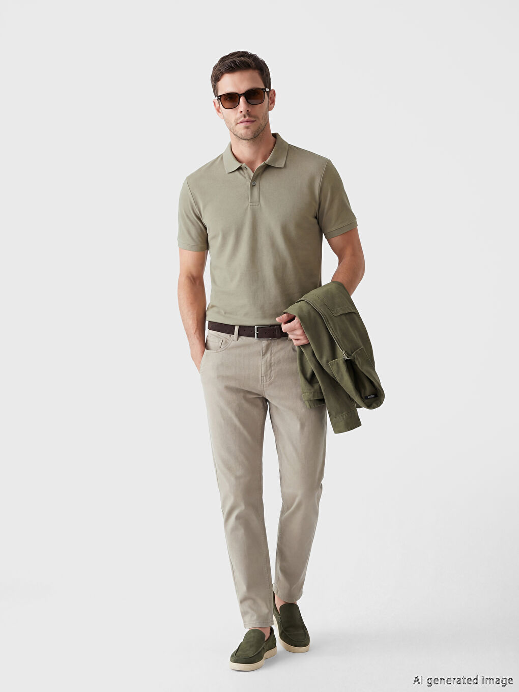 تيشيرت كاكي رجل-1