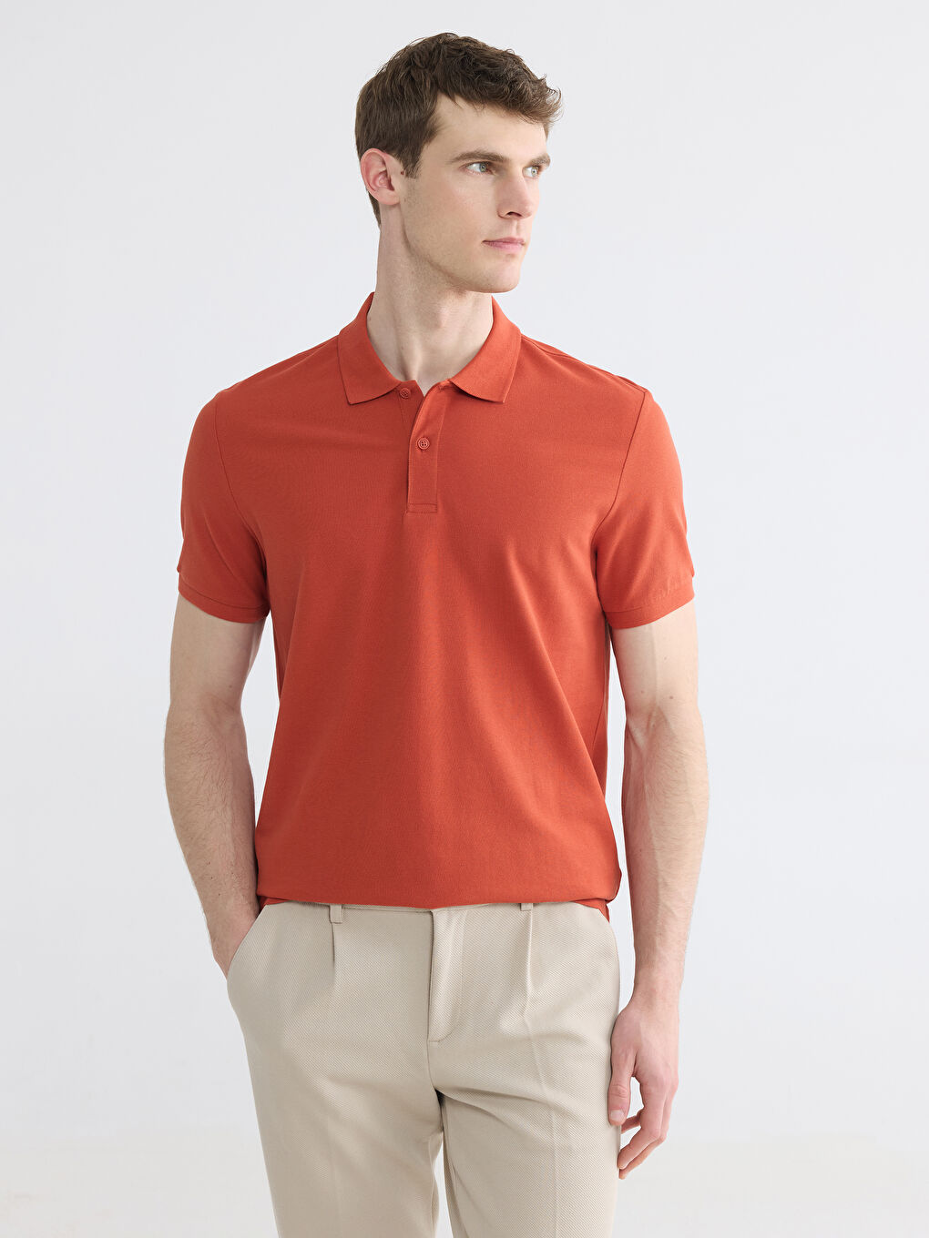 Polokragen Piqué Herren T-Shirt