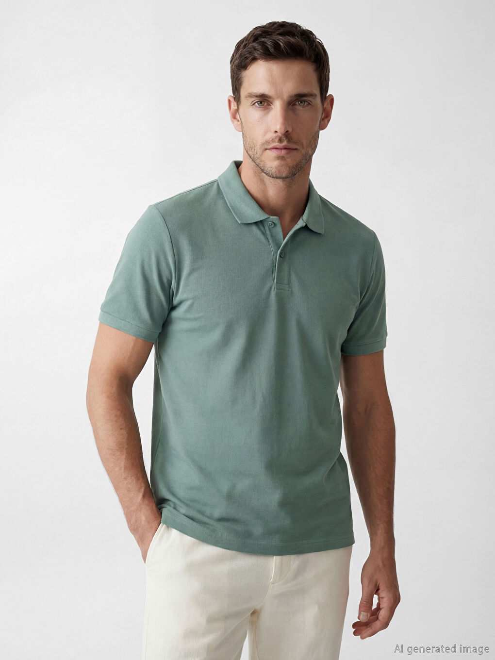 تي شيرت بيكة بياقة بولو رجالي