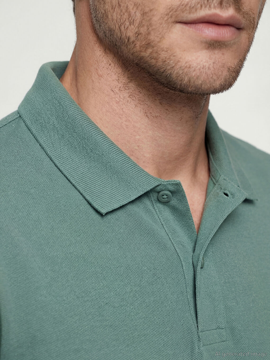 تي شيرت بيكة بياقة بولو رجالي-2