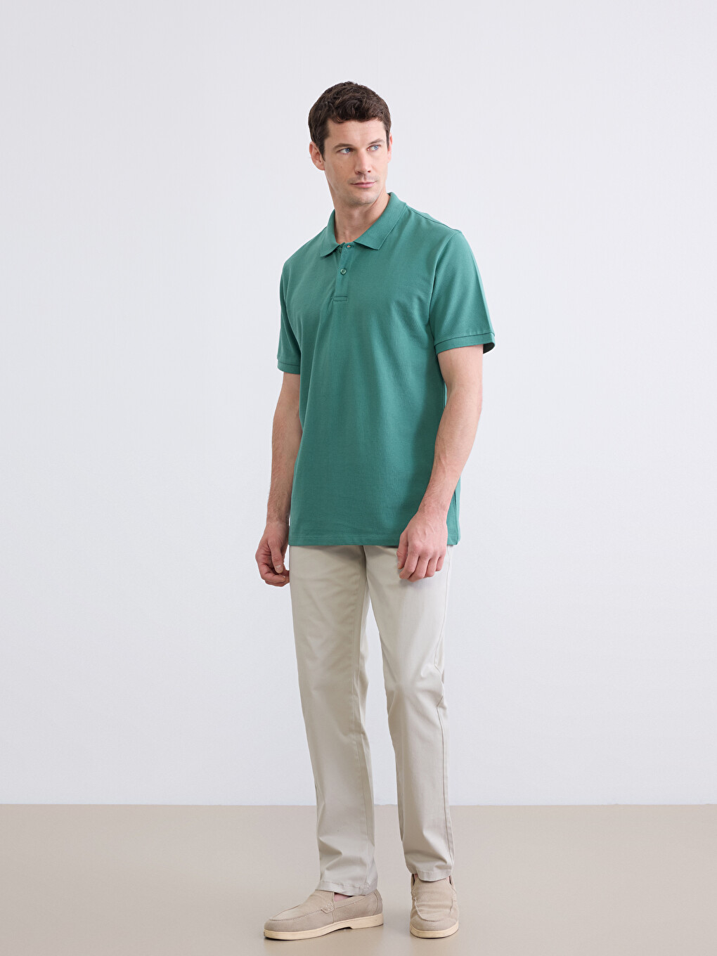 T-shirt Homme Piqué À Col Polo-1