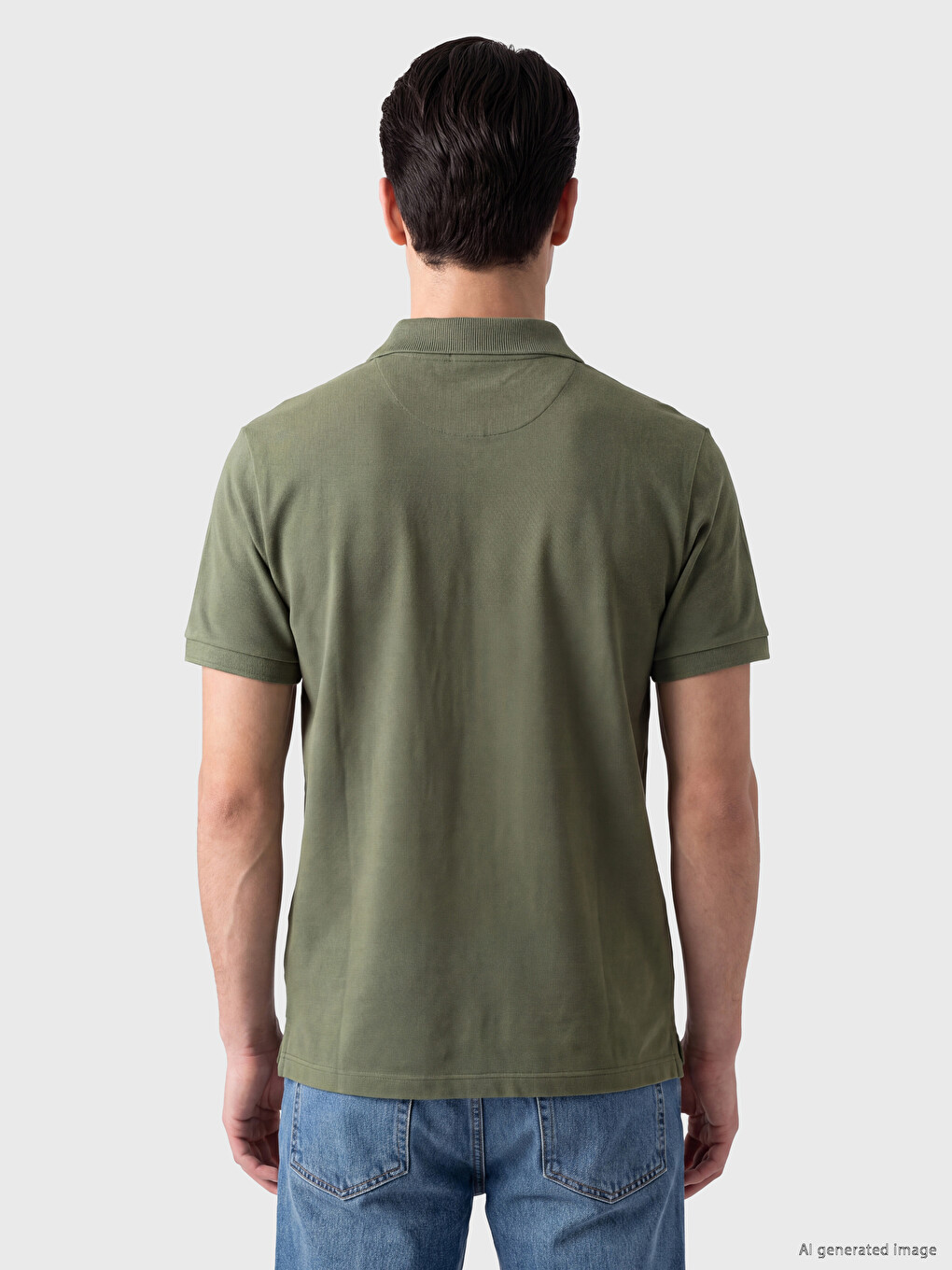Polo Collar Pique Men's T-shirt-2