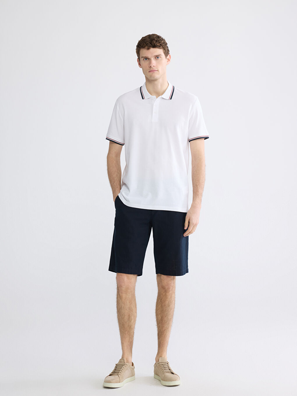 Мужчины Белый Футболка-2