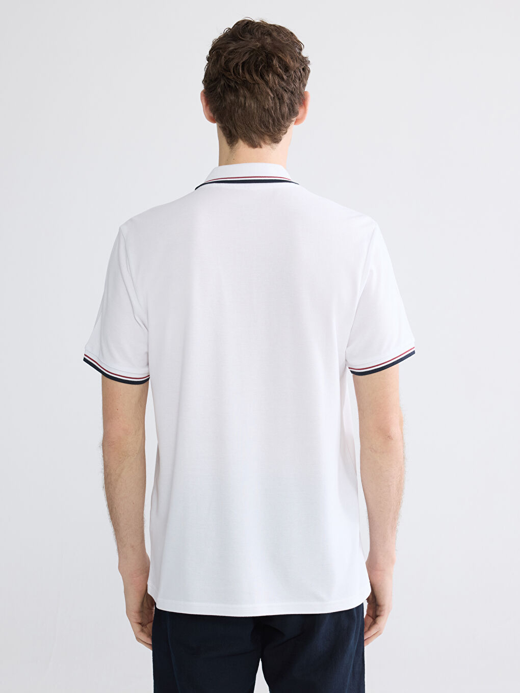 Мужчины Белый Футболка-6