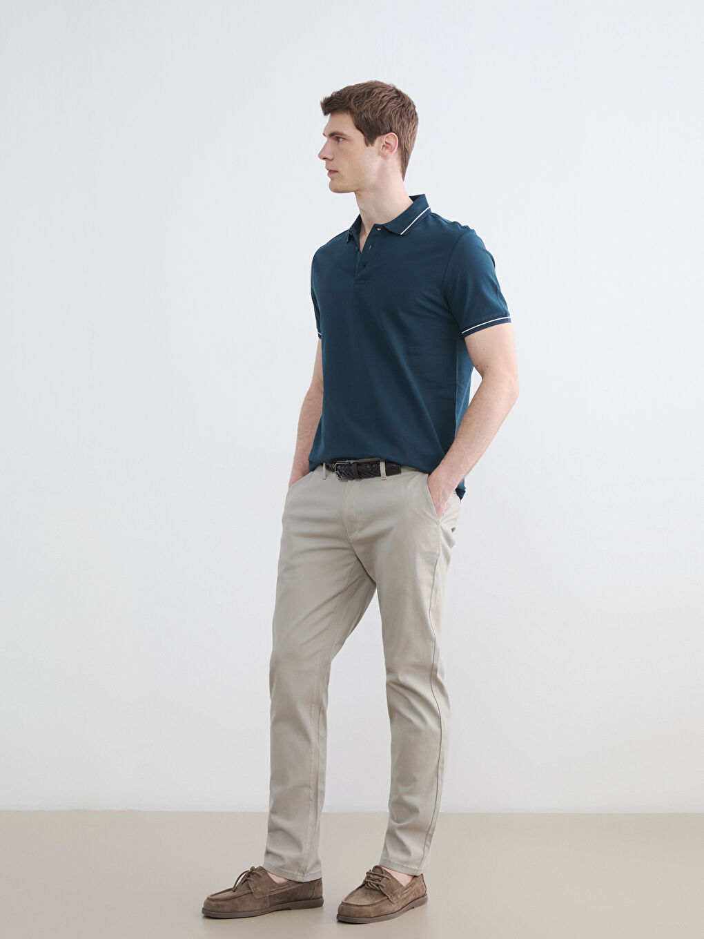 Polo Collar Pique Men's T-Shirt-1