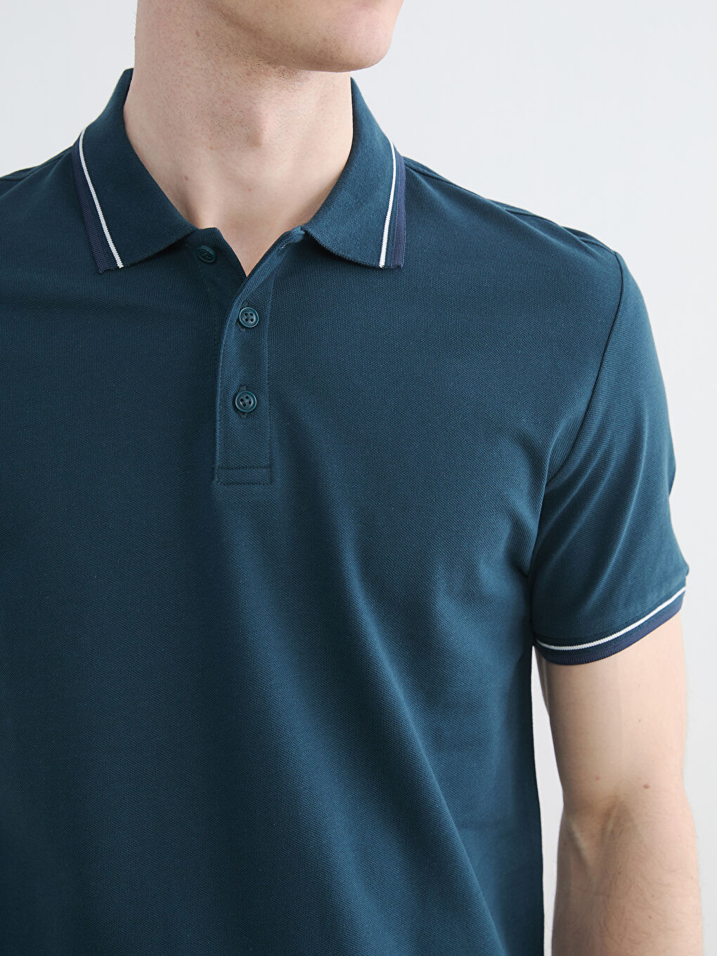 Polo Collar Pique Men's T-Shirt-2