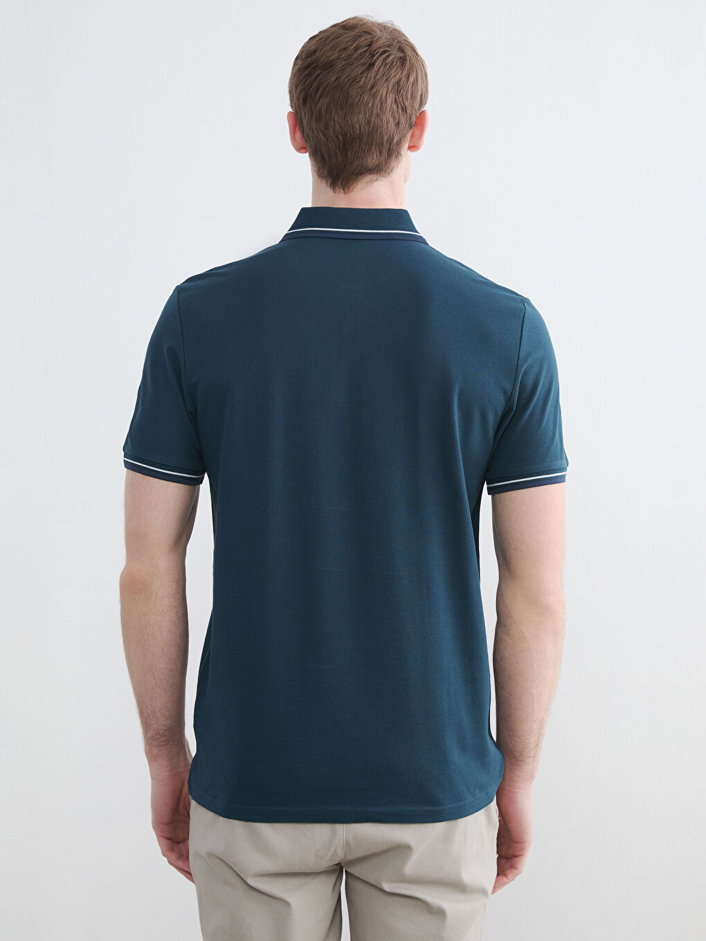 Polo Collar Pique Men's T-Shirt-3