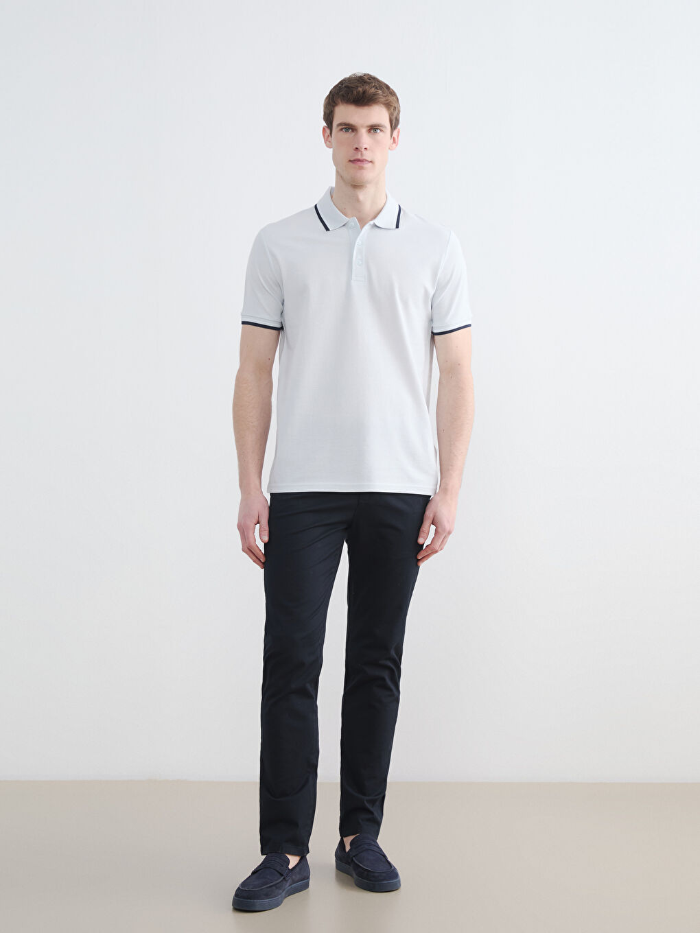 Polo Yaka Pike Erkek Tişört-1