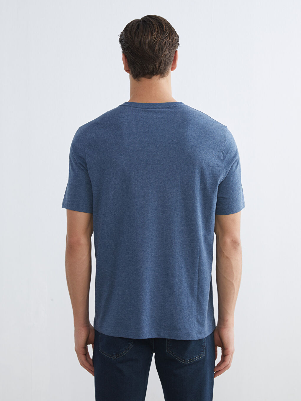 Футболка Мужская с V-образным вырезом и коротким рукавом из джерси-3