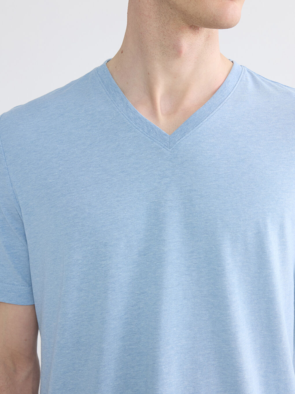 V Neck Jersey Men's T-Shirt-2