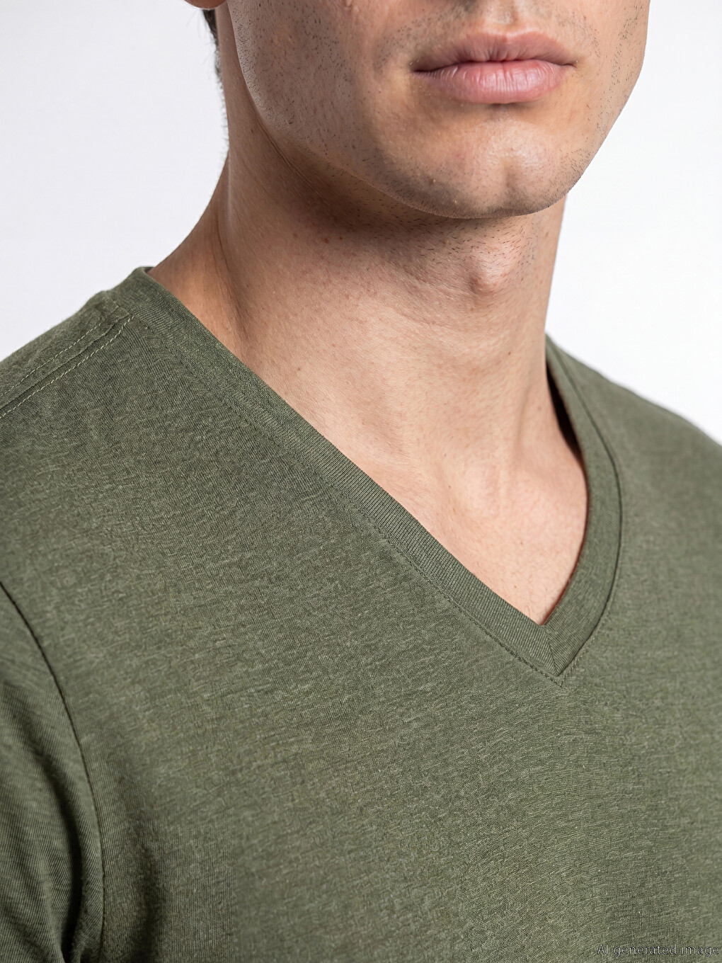 V Neck Jersey Men's T-shirt-2