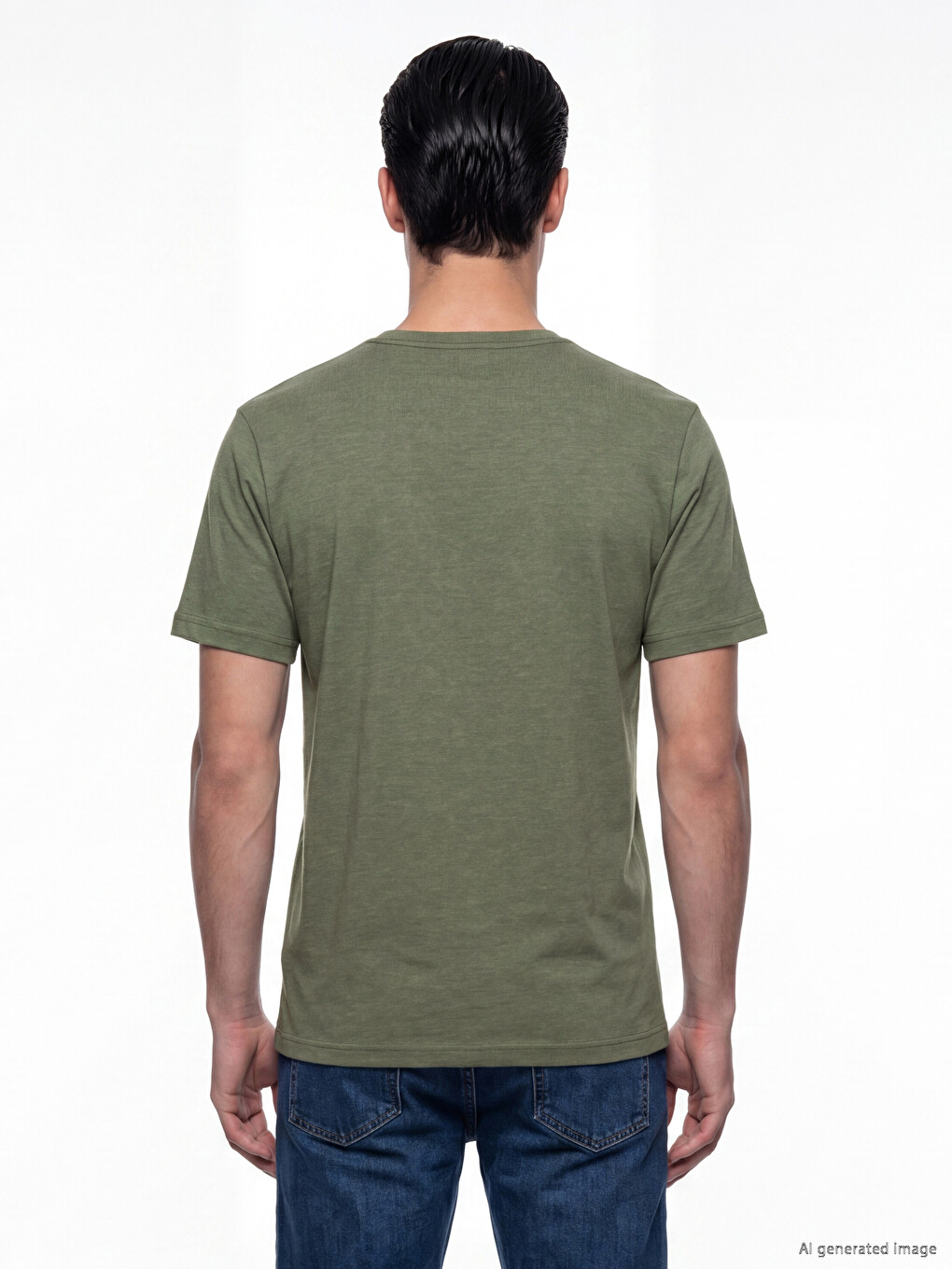 V Neck Jersey Men's T-shirt-3
