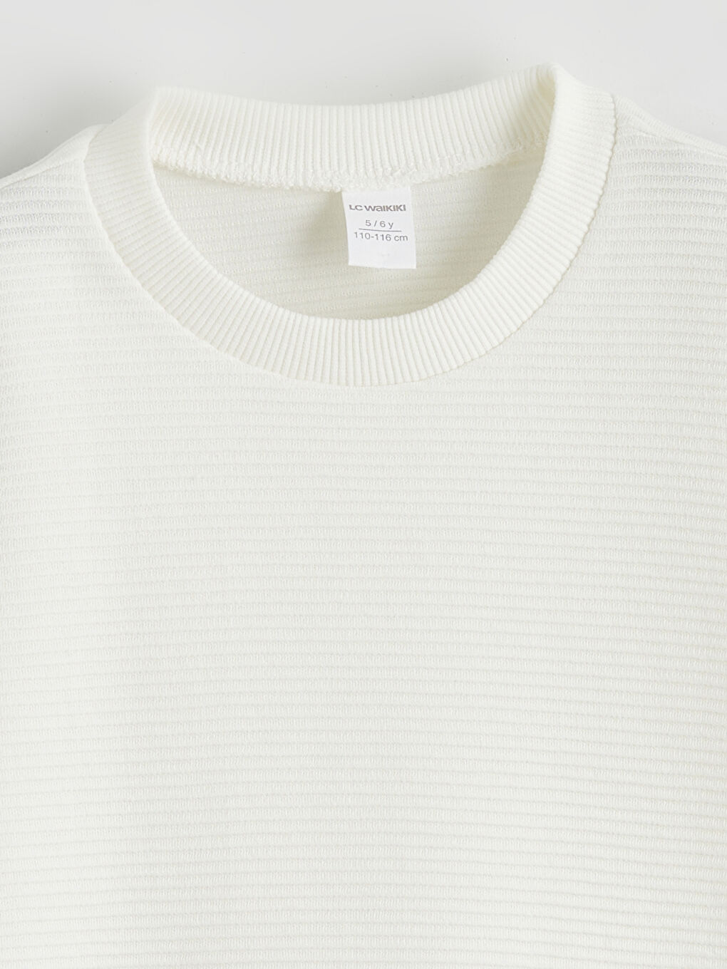 Ekru Bisiklet Yaka Erkek Çocuk Sweatshirt-1