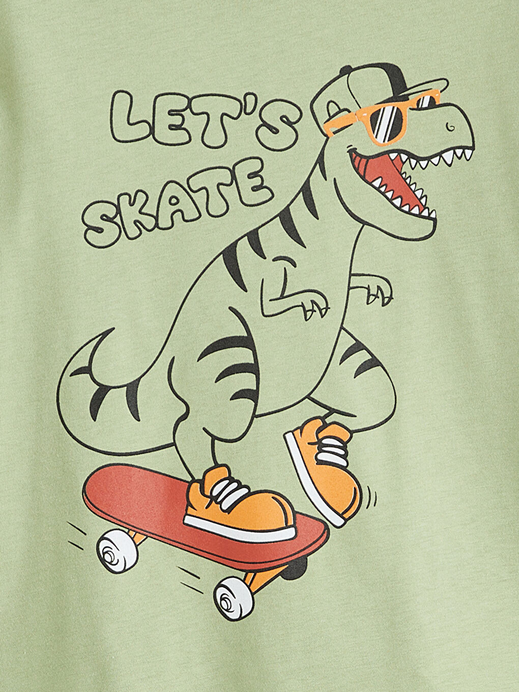 Yeşil Baskılı Erkek Çocuk Tişört-1