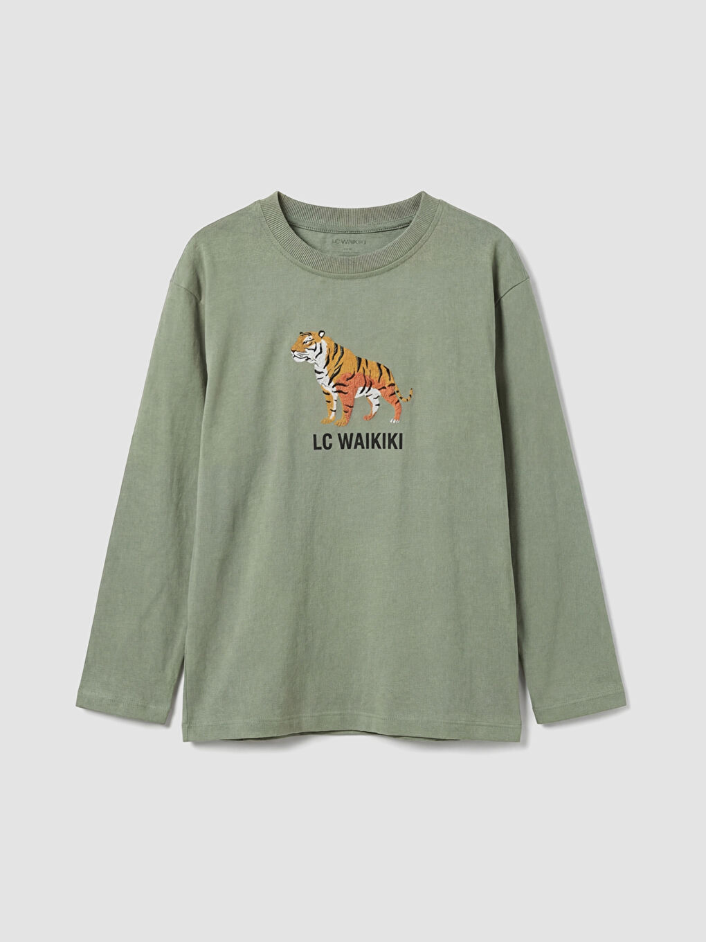 Yeşil Bisiklet Yaka Erkek Çocuk Tişört