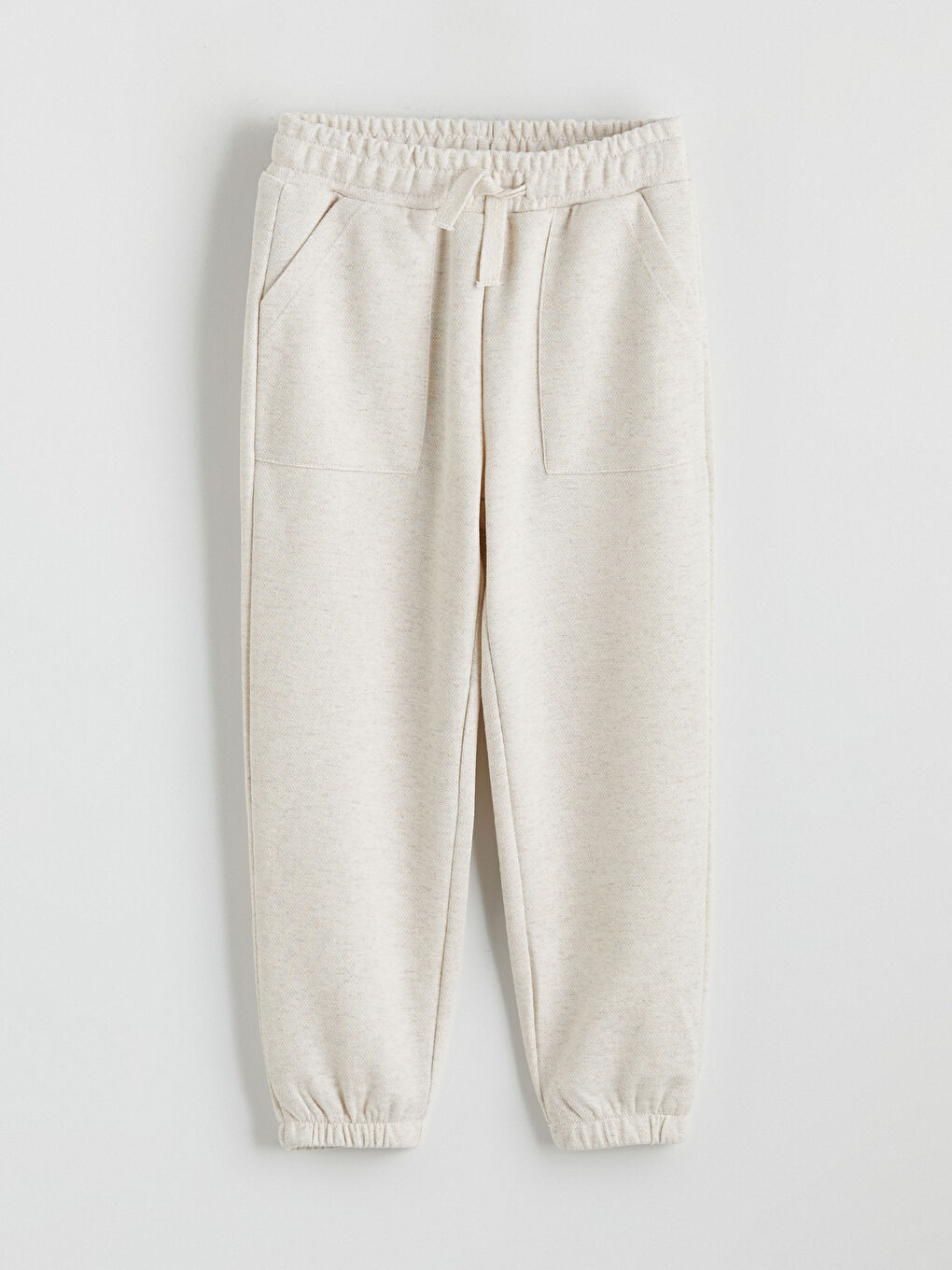 Beyaz Basic Erkek Çocuk Jogger Eşofman Altı