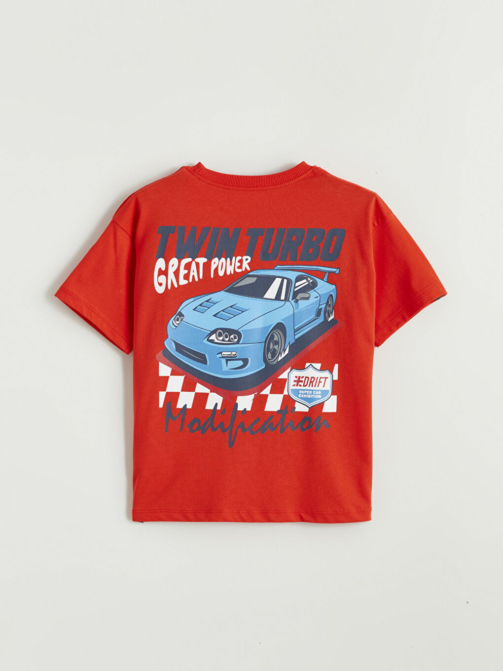 Kırmızı Baskılı Erkek Çocuk Tişört-3