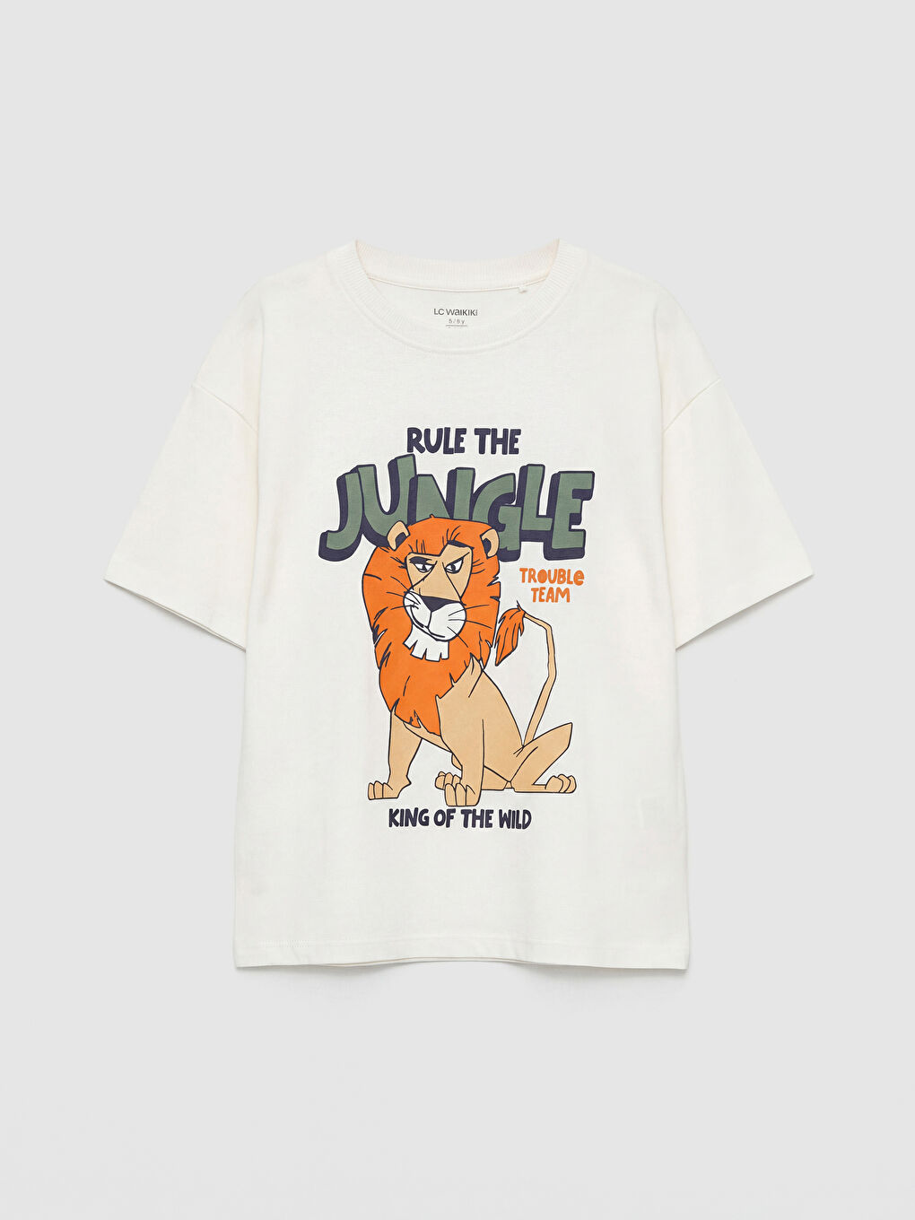 Ekru Baskılı Erkek Çocuk Tişört