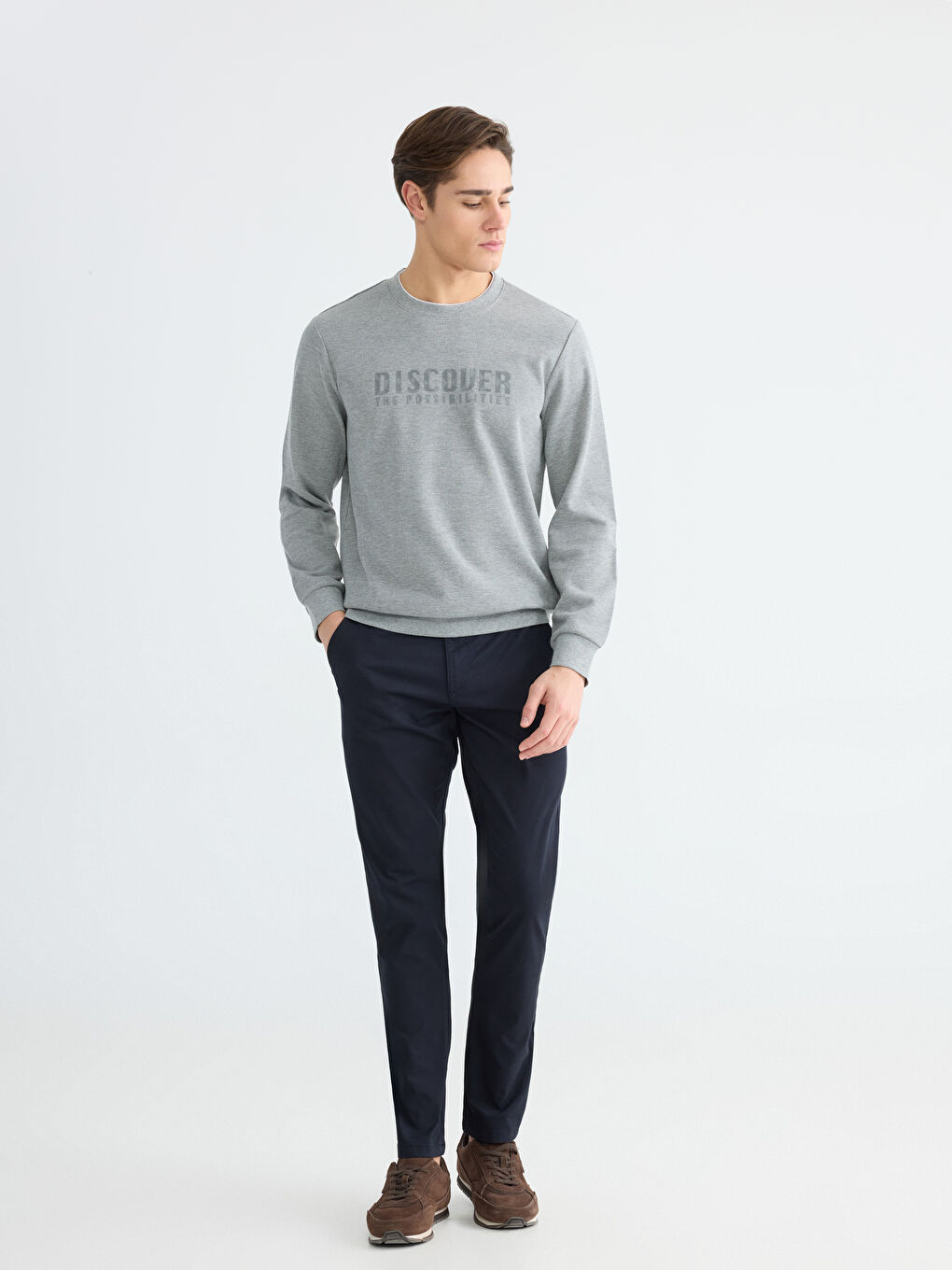 Crew Neck Printed Men's Sweatshirt-1