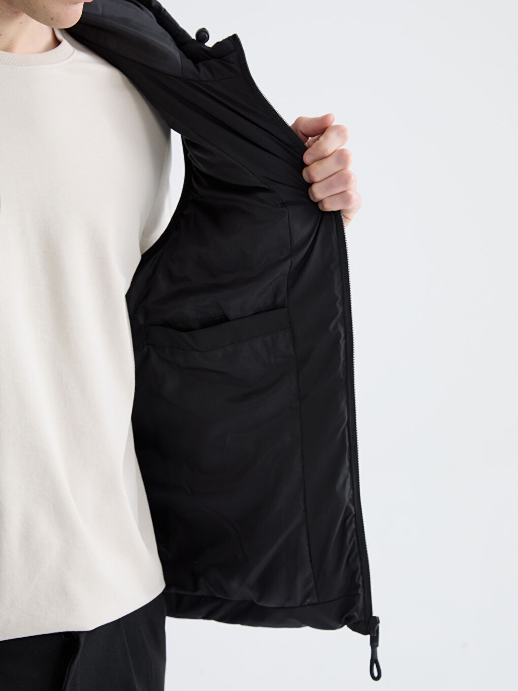 Мужчины Черный Жилет-3