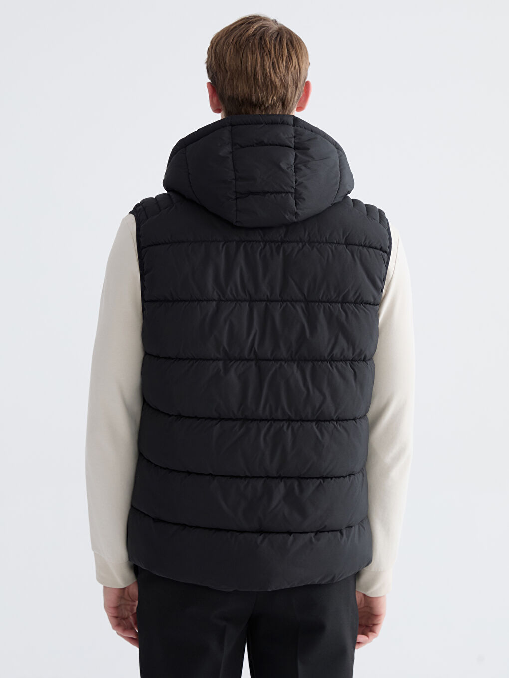 Мужчины Черный Жилет-4