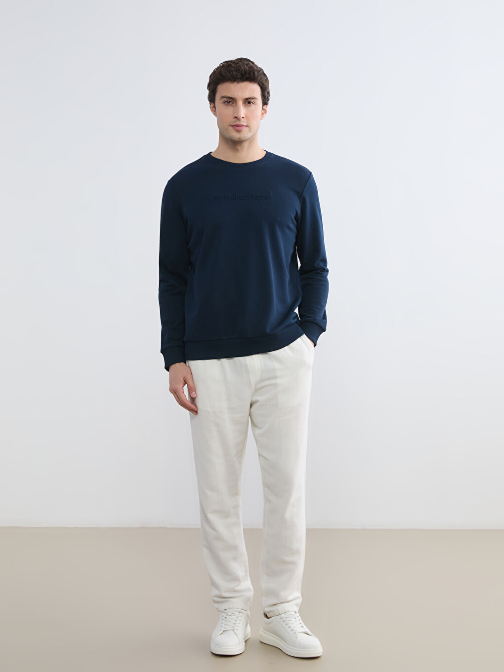 Crew Neck Printed Men's Sweatshirt-1