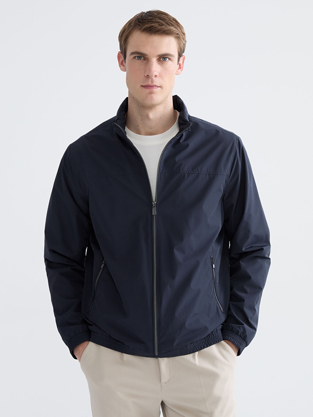 Standard Fit Funnel Neck Men's Coat