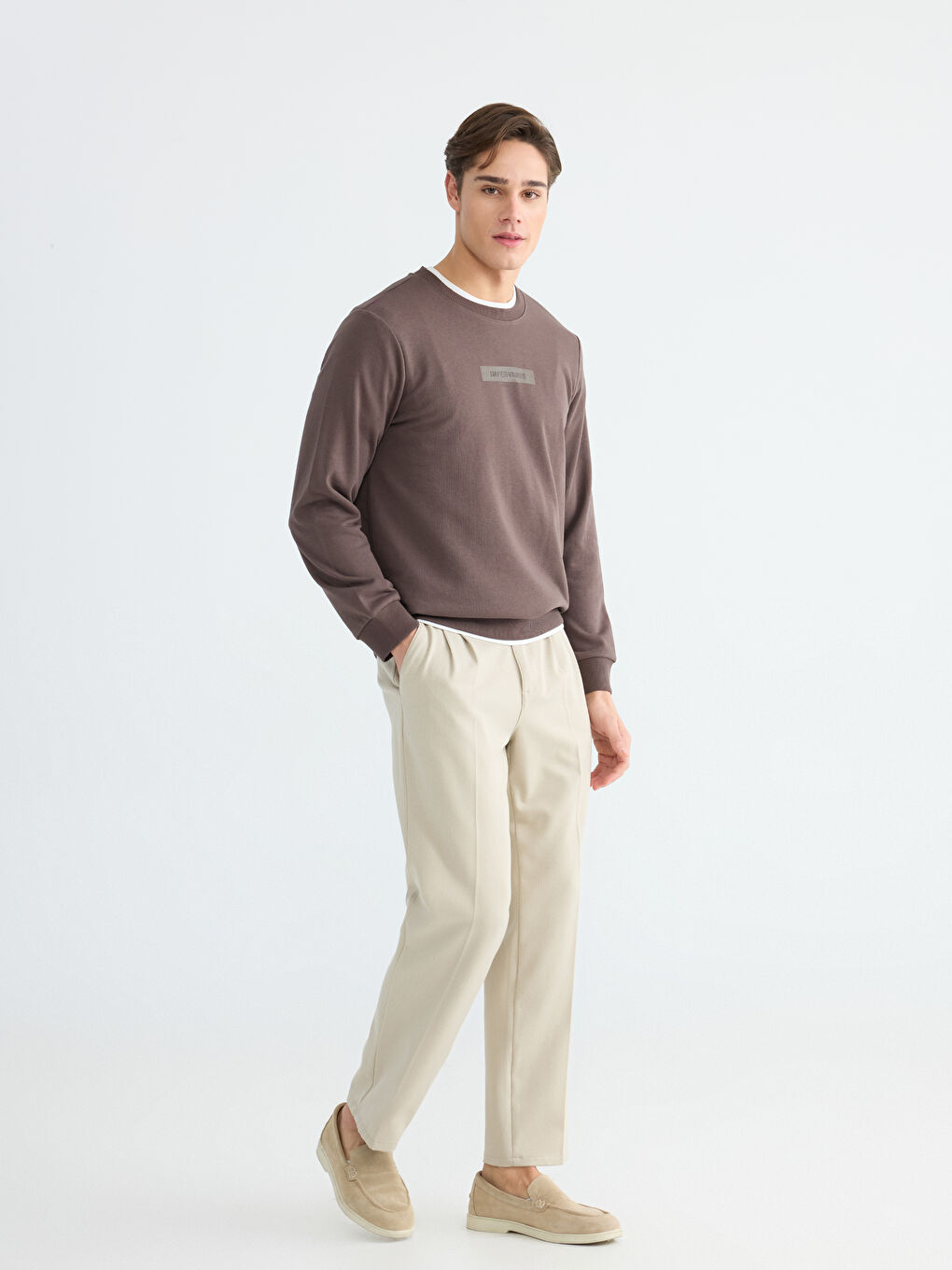 Crew Neck Printed Men's Sweatshirt-1