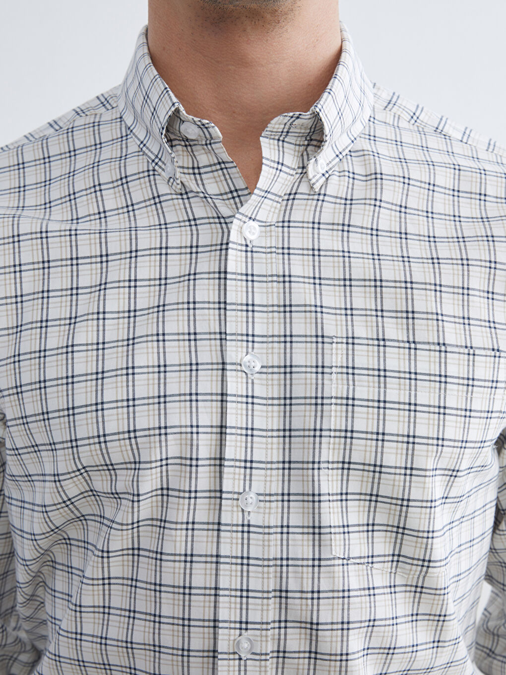 Regular Fit Plaid Men's Shirt-2