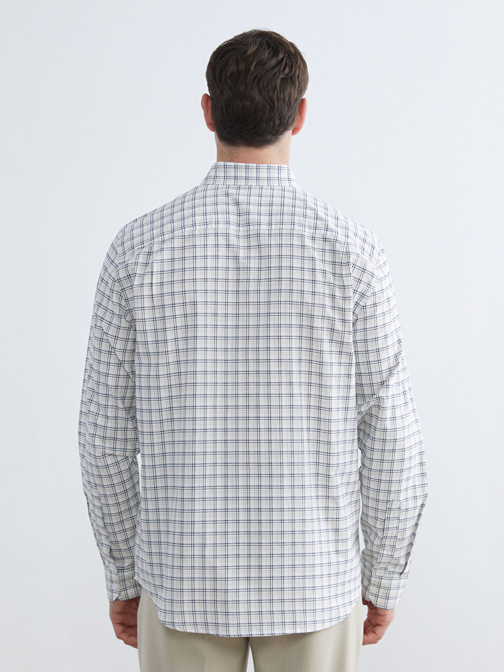 Regular Fit Plaid Men's Shirt-3