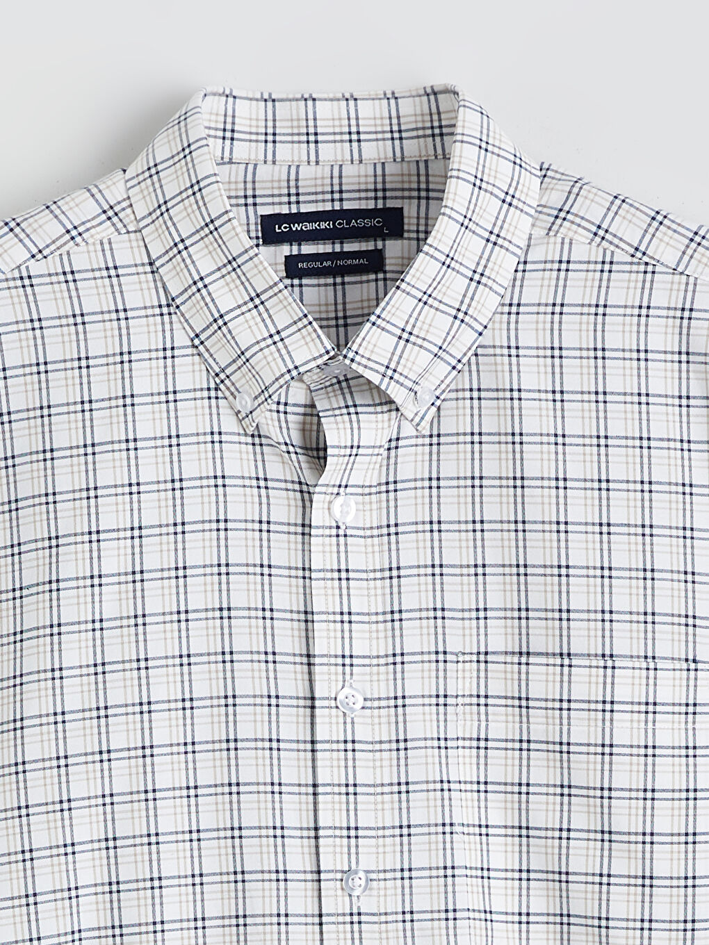 Regular Fit Plaid Men's Shirt-5