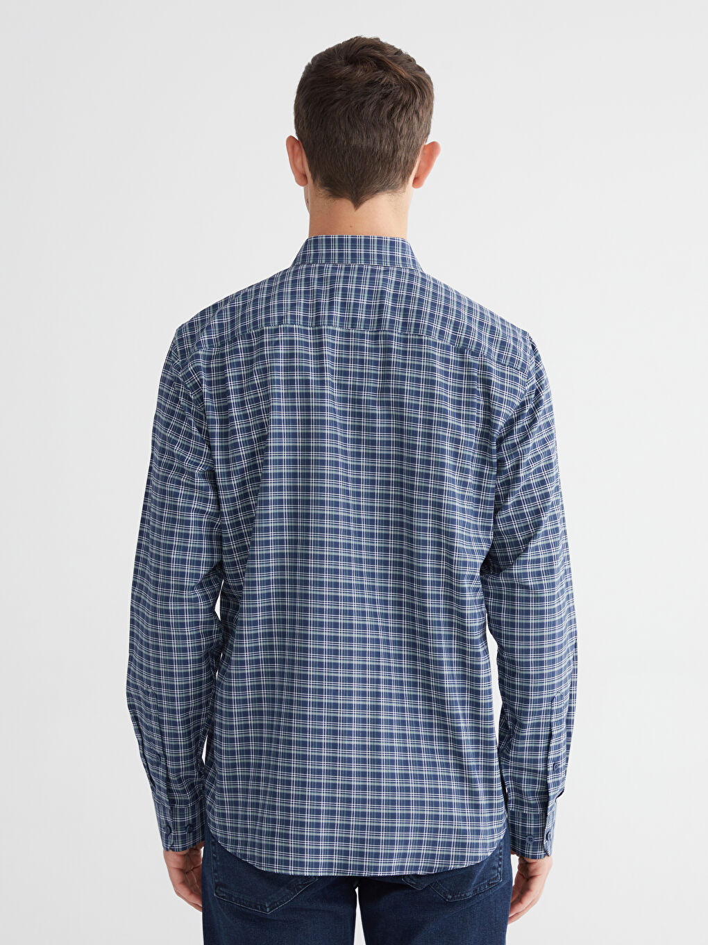 Мужчины Зелёный Рубашка-3